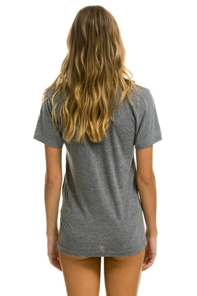 WomenMen Tees Aviator Nation Malibu Crew Tee Shirt 8211 Heather Grey