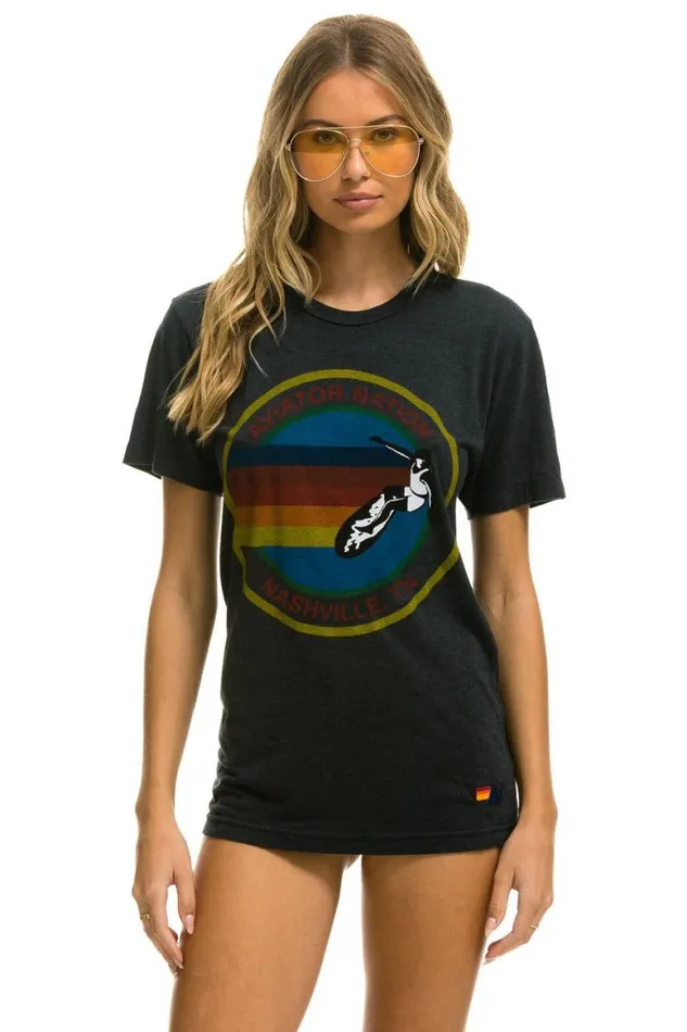 WomenMen Tees Aviator Nation Nashville Tee 8211 Charcoal