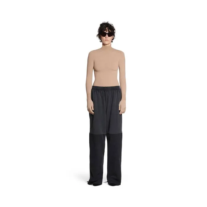 WomenMen Trousers Balenciaga Patched Sweatpants In Black