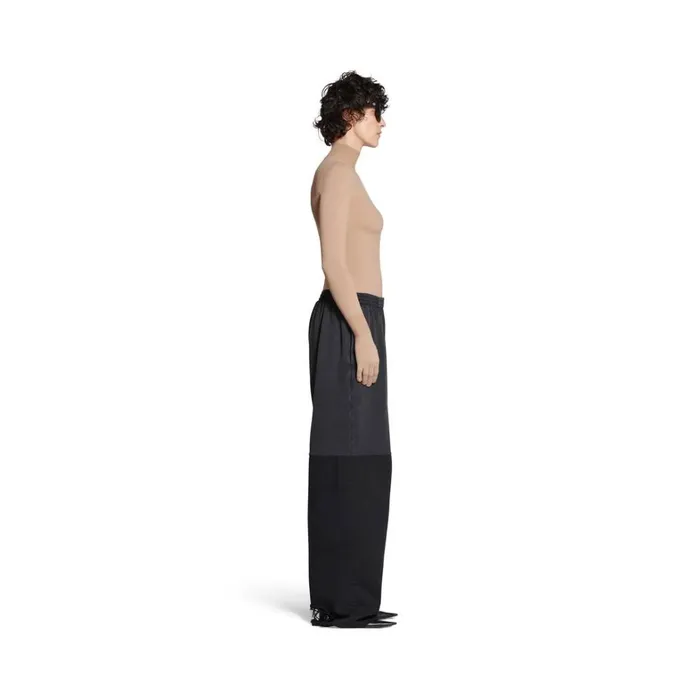WomenMen Trousers Balenciaga Patched Sweatpants In Black