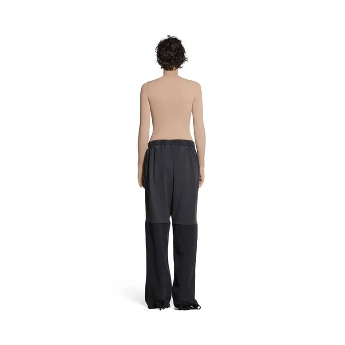 WomenMen Trousers Balenciaga Patched Sweatpants In Black