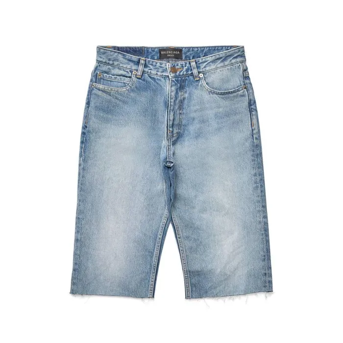 WomenMen Trousers Balenciaga Slim Shorts In Blue