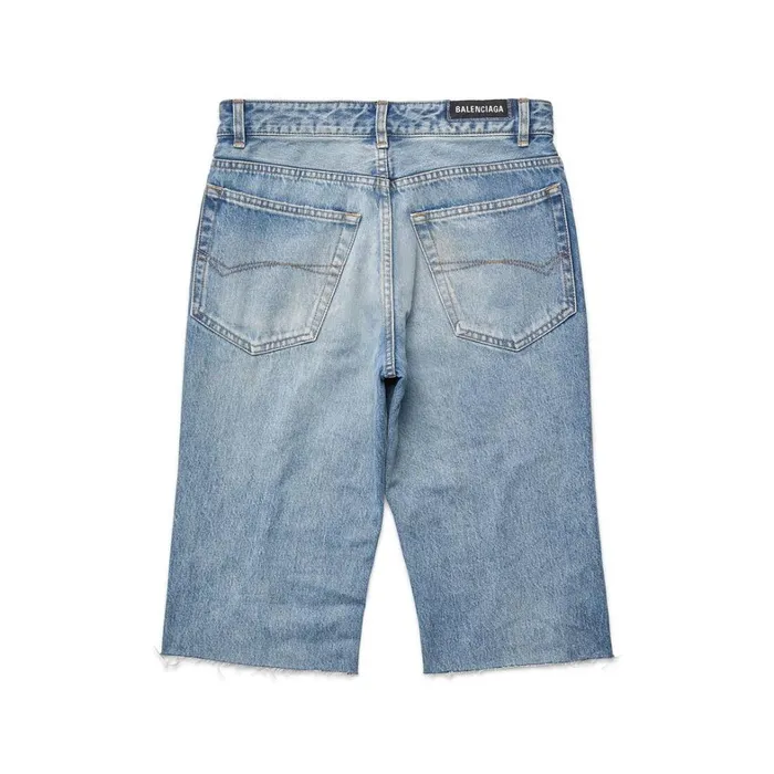 WomenMen Trousers Balenciaga Slim Shorts In Blue