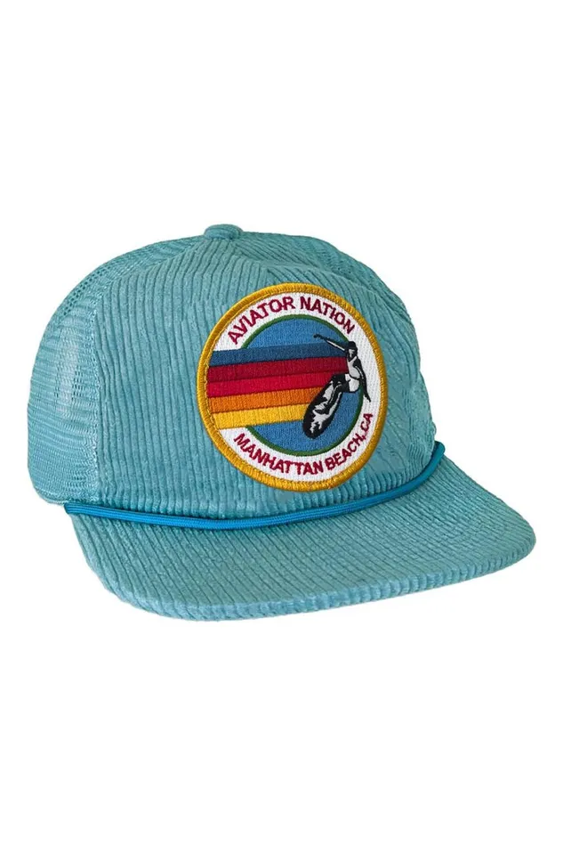 WomenMen Trucker Hats Aviator Nation Signature Manhattan Beach 8211 Vintage Corduroy Mesh Trucker