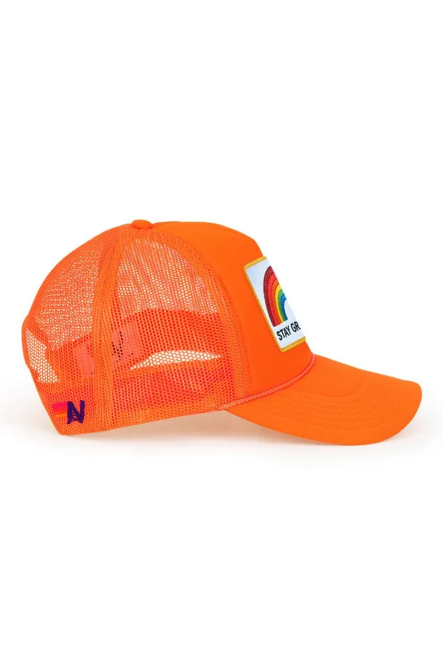 WomenMen Trucker Hats Aviator Nation Stay Grounded Trucker Hat