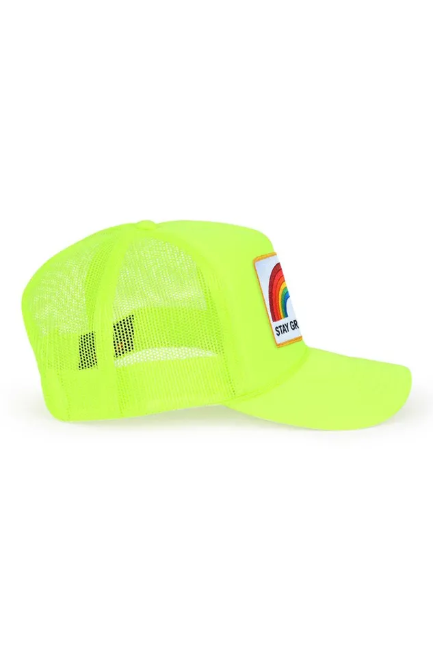 WomenMen Trucker Hats Aviator Nation Stay Grounded Trucker Hat