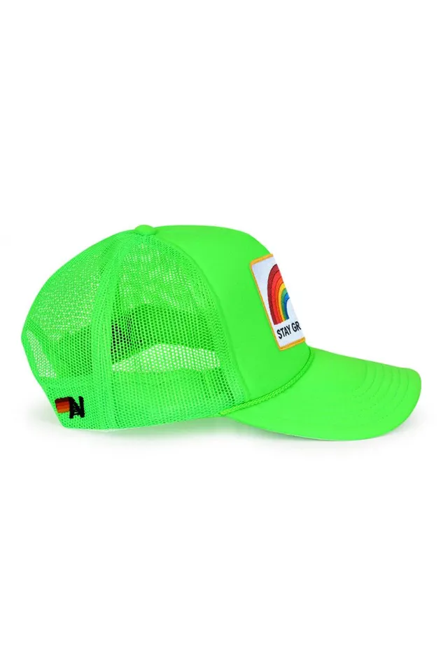 WomenMen Trucker Hats Aviator Nation Stay Grounded Trucker Hat