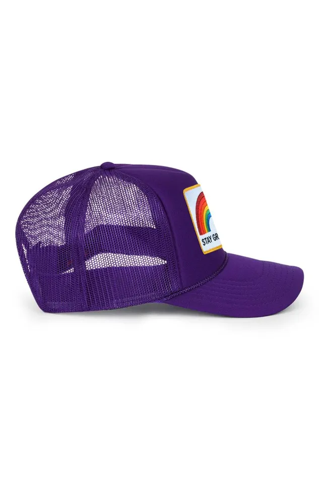 WomenMen Trucker Hats Aviator Nation Stay Grounded Trucker Hat