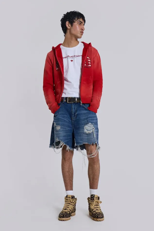 Women Mid Blue Revenge Jorts Jaded London Jeans