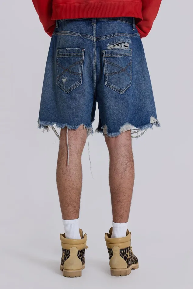 Women Mid Blue Revenge Jorts Jaded London Jeans