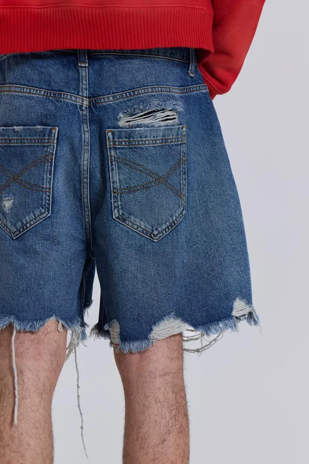 Women Mid Blue Revenge Jorts Jaded London Jeans