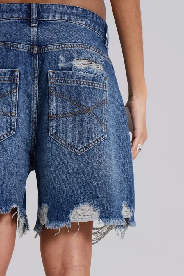 Women Mid Blue Revenge Jorts Jaded London Jeans