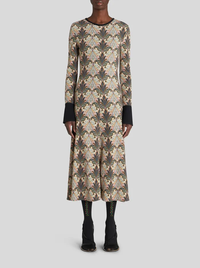 Women Midi Jersey Dress Etro Dresses