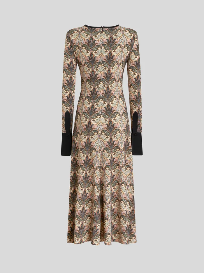Women Midi Jersey Dress Etro Dresses