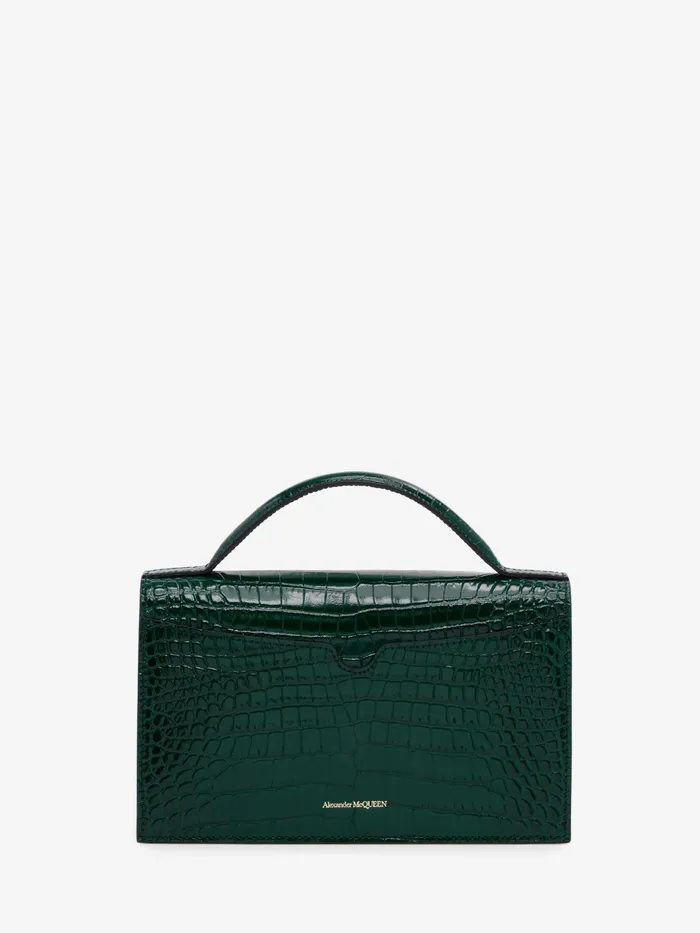 Women Mini Bags Alexander McQueen Top Handle Skull Bag Emerald