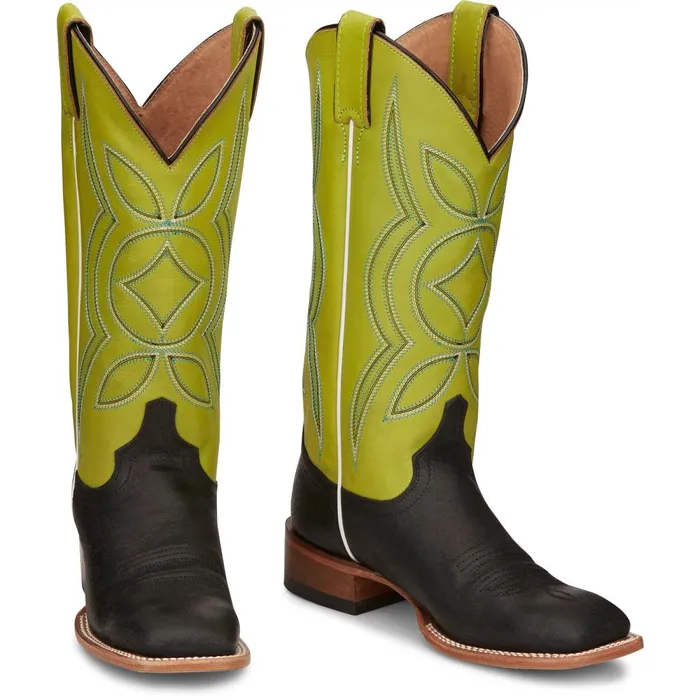 WOMEN Minick 13034 PullOn Boot Lime Green Justin Boots Western