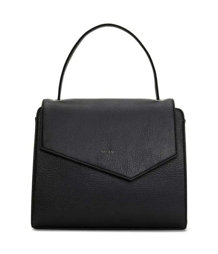 Women Minji Vegan Satchel 8211 Dwell Black Matt and Nat Satchels