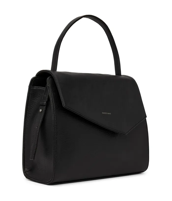 Women Minji Vegan Satchel 8211 Dwell Black Matt and Nat Satchels