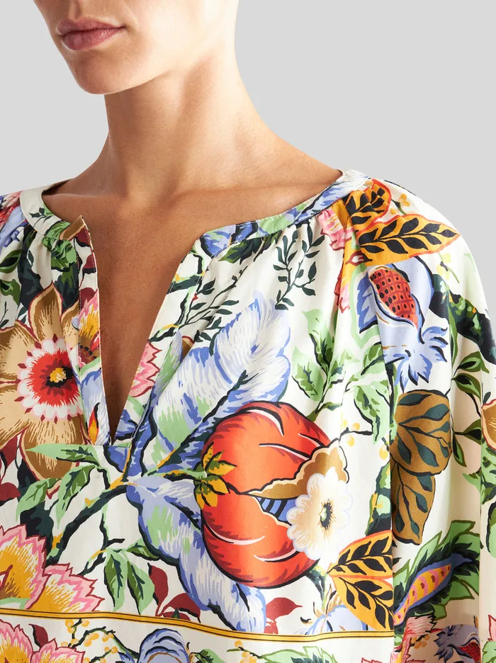 Women Multicoloured Bouquet Blouse Etro Shirts And Blouses