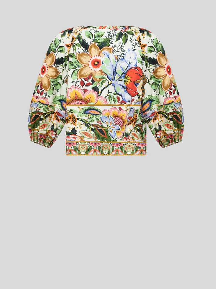 Women Multicoloured Bouquet Blouse Etro Shirts And Blouses