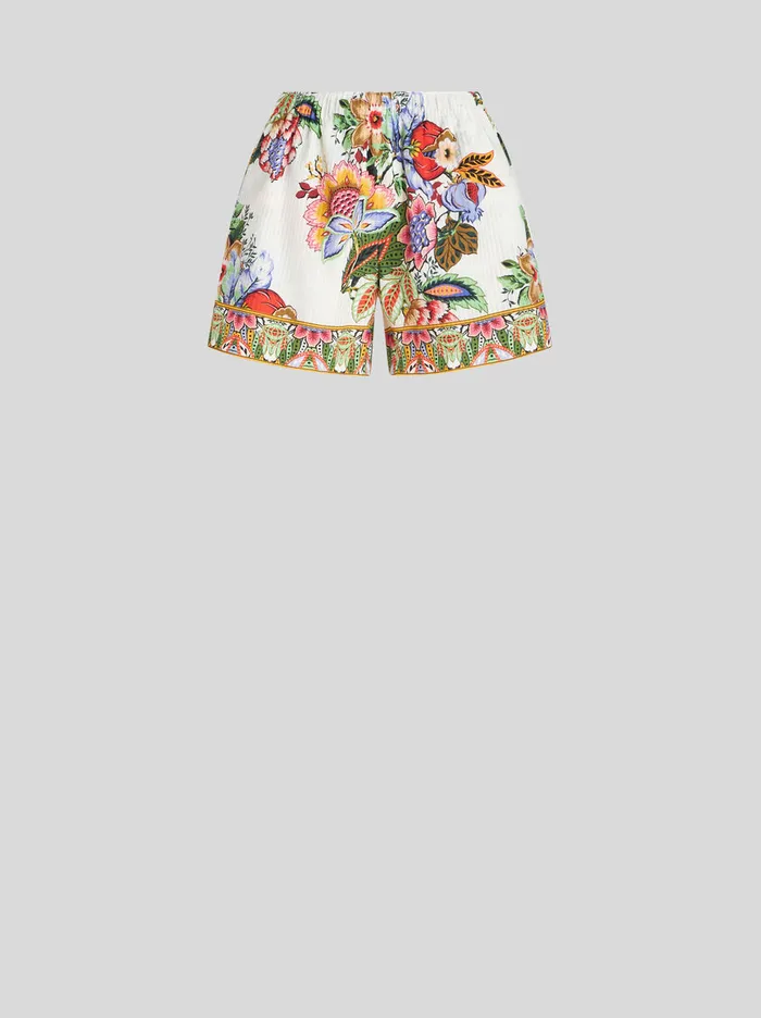 Women Multicoloured Bouquet Shorts Etro Trousers
