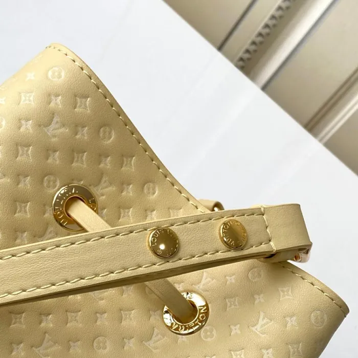 Women NeoNoe Bag Louis Vuitton Louis Vuitton M22599 Calfskin Yellow Nono BB 8211 Louis Vuitton Handbag Store