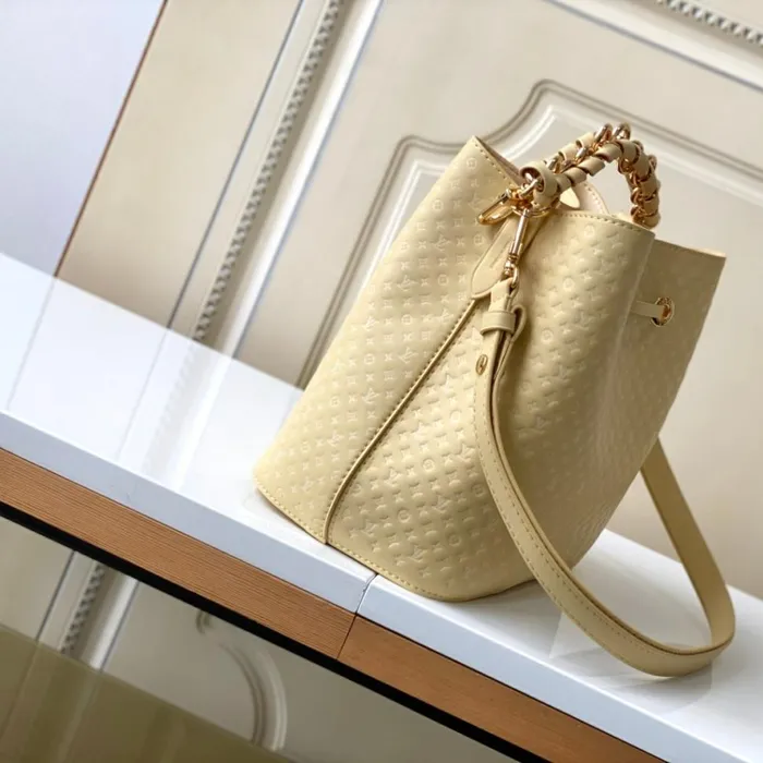 Women NeoNoe Bag Louis Vuitton Louis Vuitton M22599 Calfskin Yellow Nono BB 8211 Louis Vuitton Handbag Store