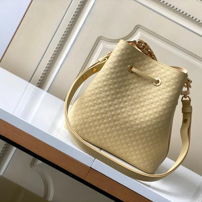 Women NeoNoe Bag Louis Vuitton Louis Vuitton M22599 Calfskin Yellow Nono BB 8211 Louis Vuitton Handbag Store
