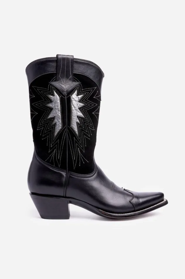 Women Night Sky Cowboy Boot Black Johnny Was Shoes