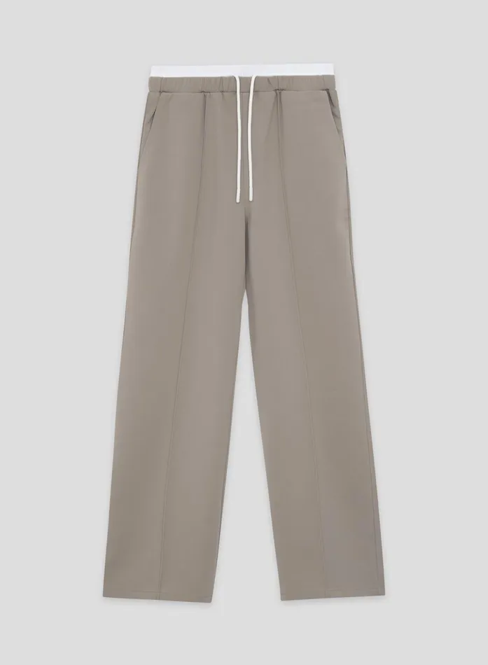 Women Olive Contrast Waistband Straight Leg Trouser Bianca 4th and Reckless Pants