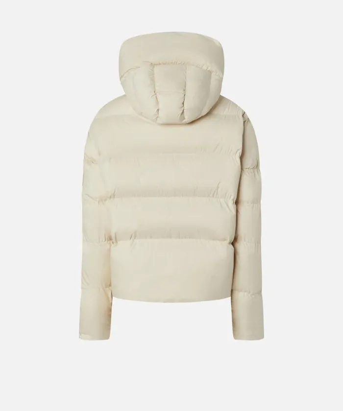 Women Outerwear Pinko Padded Down Jacket With High Wraparound Collar Oyster Grey Women Outerwear Pinko Padded Down Jacket With High Wraparound Collar Oyster Grey