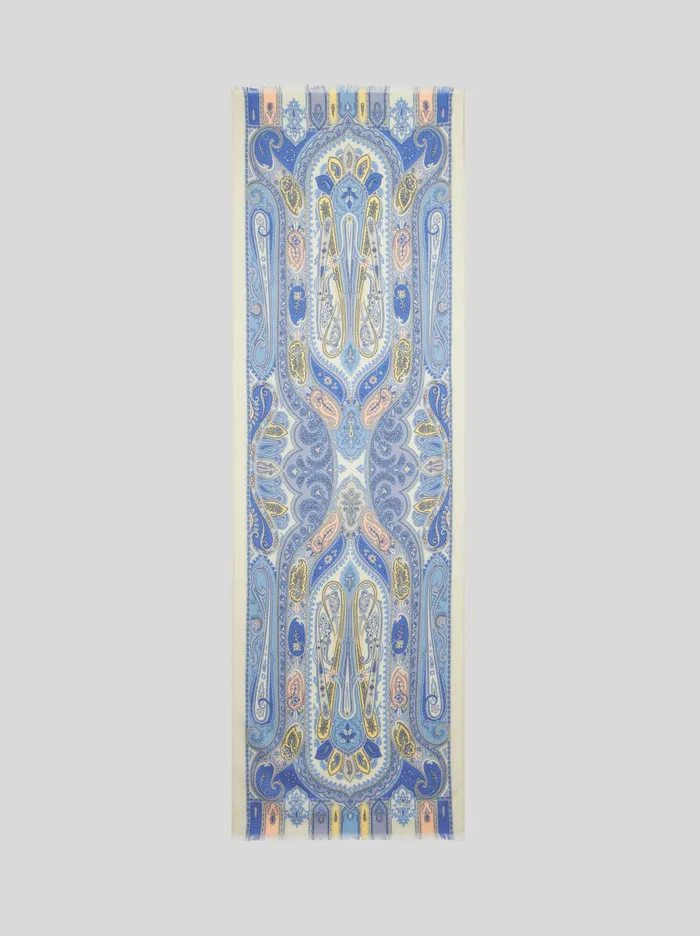 Women Paisley Silk And Cashmere Scarf Etro Scarves And Silk