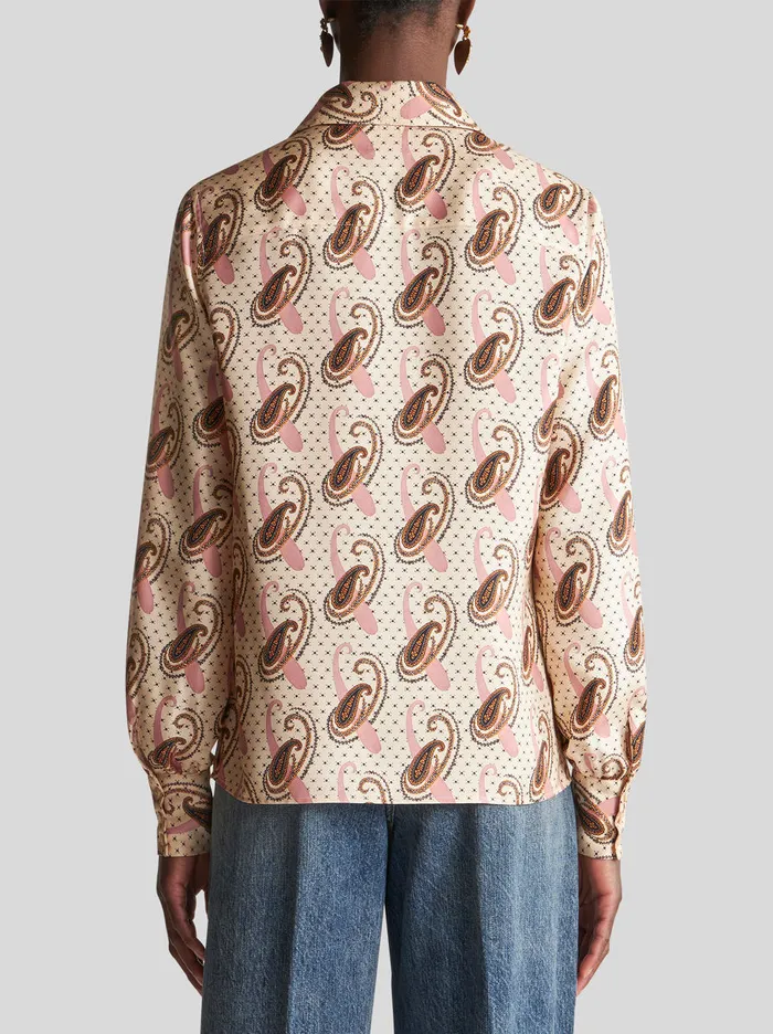 Women Paisley Silk Twill Shirt Etro Shirts And Blouses