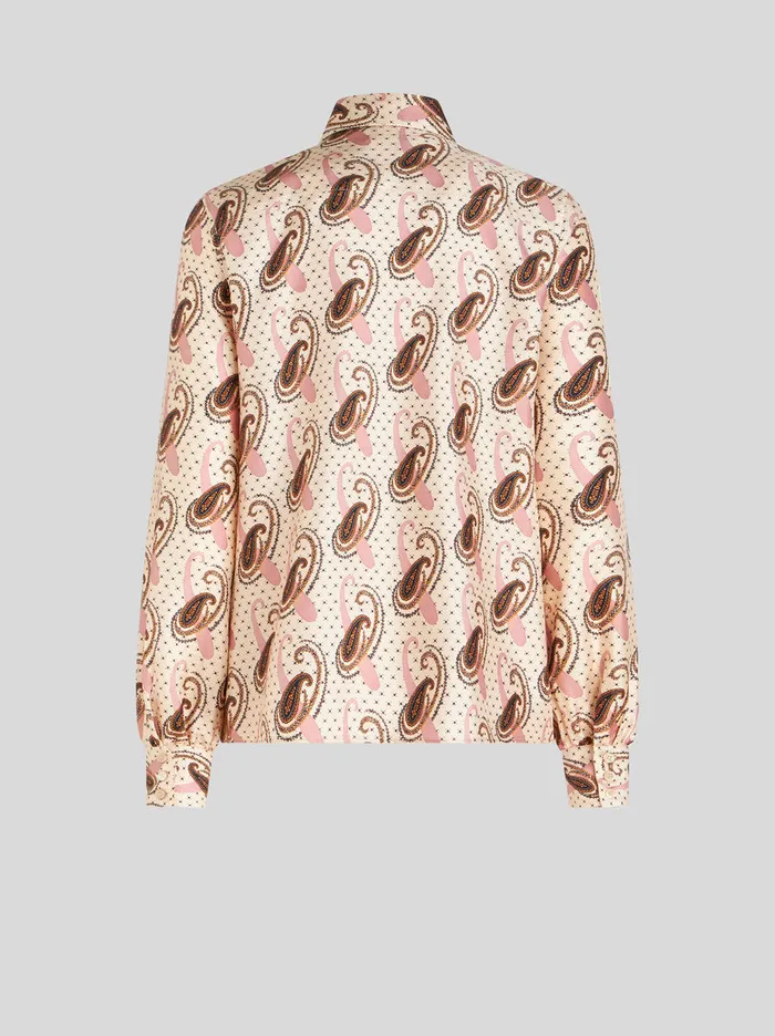 Women Paisley Silk Twill Shirt Etro Shirts And Blouses