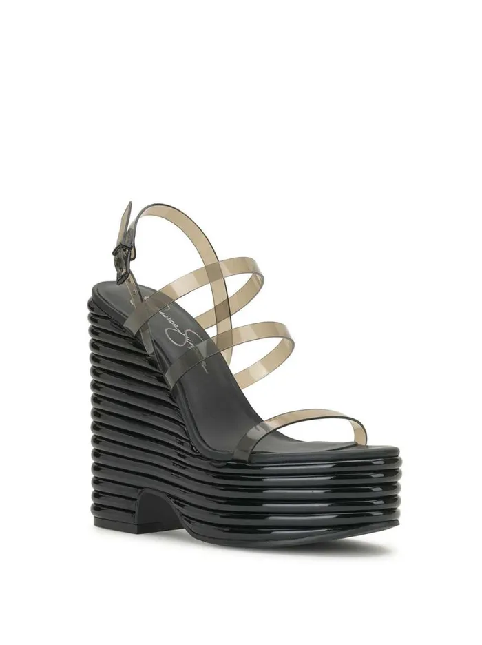 Women Platforms Jessica Simpson Cholena Platform Wedge In Smoke