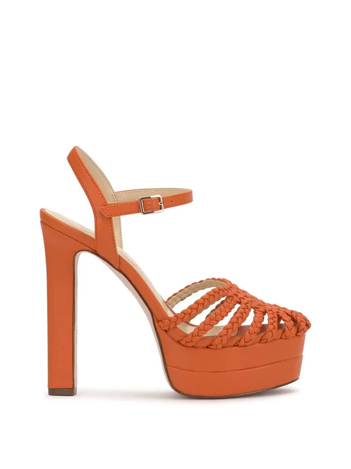 Women Platforms Jessica Simpson Inaia Braided Platform Sandal In Tangerine