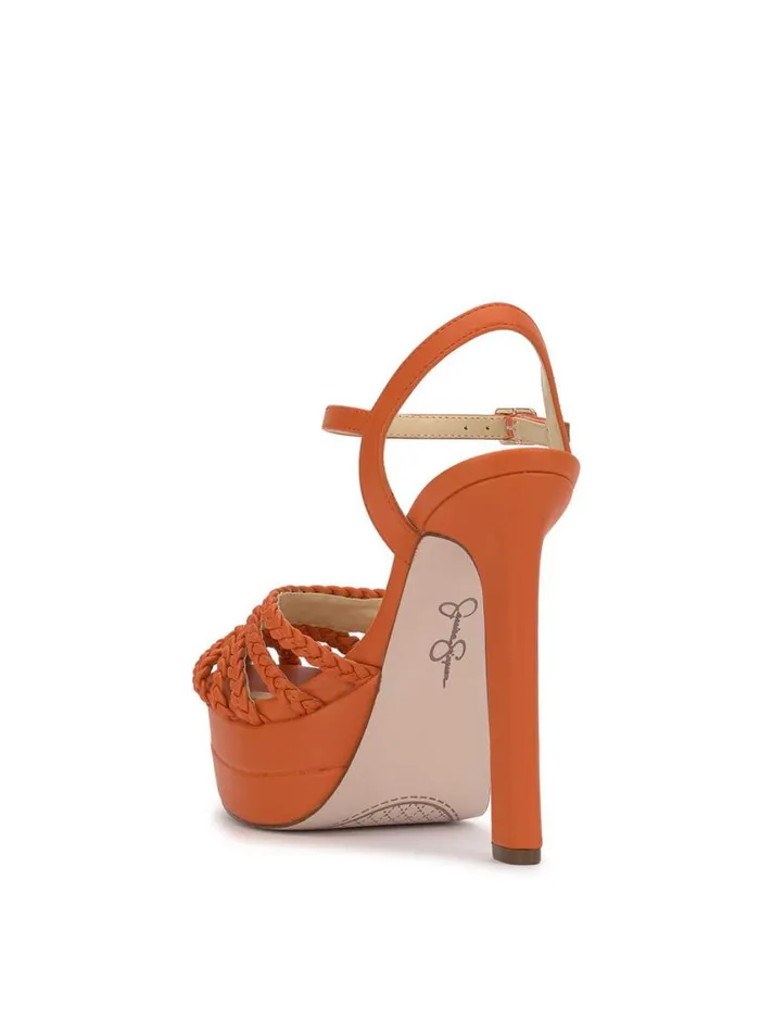 Women Platforms Jessica Simpson Inaia Braided Platform Sandal In Tangerine