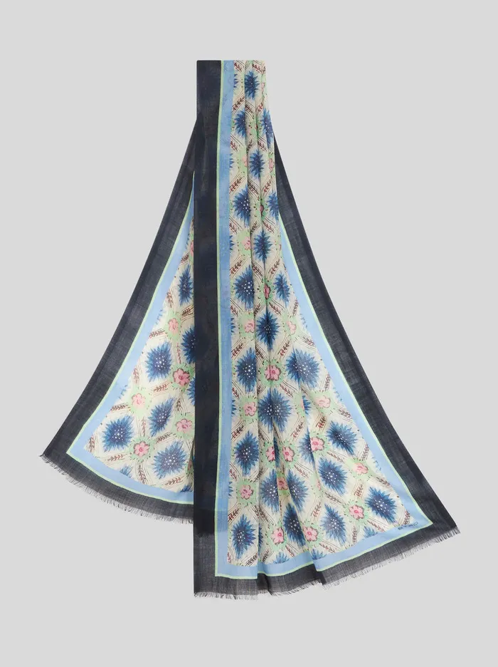 Women Printed Cashmere Scarf Etro Scarves And Silk