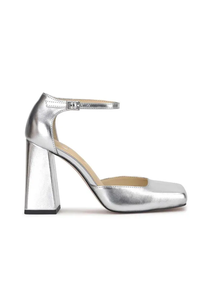 Women Pumps Jessica Simpson Lollah Block Heel Pump In Silver