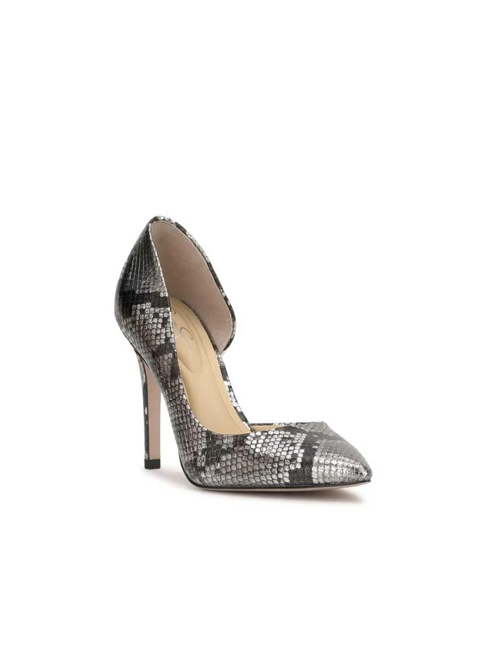 Women Pumps Jessica Simpson Prizma D039Orsay Pump In Chrome Snake