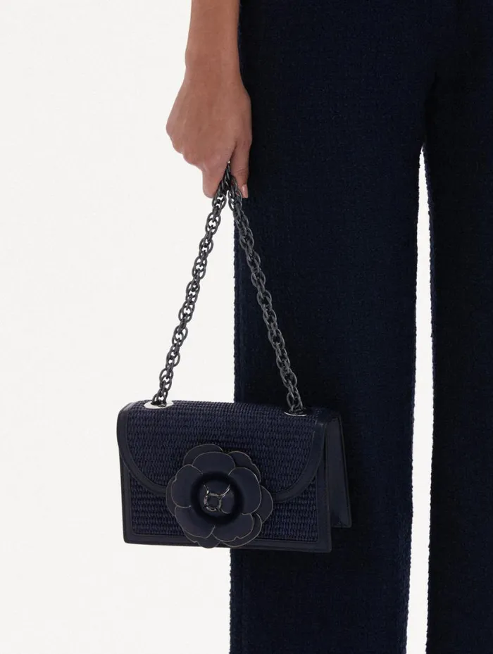 Women Raffia Woven TRO Bag Navy Oscar De La Renta Handbags Women Raffia Woven TRO Bag Navy Oscar De La Renta Handbags