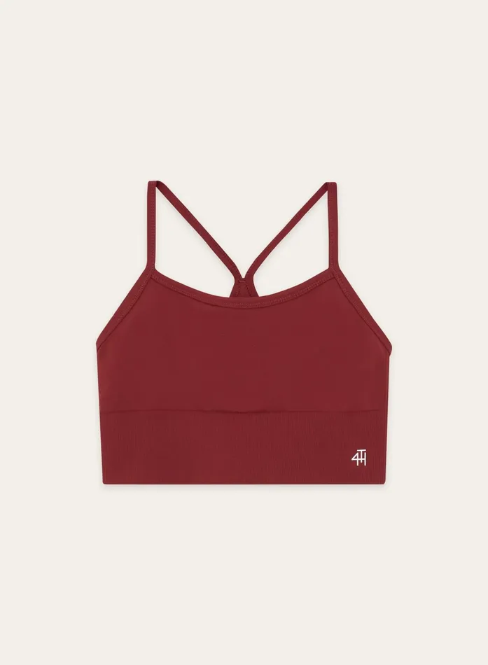 Women Red Racer Back Seamless Sports Bra Jenna 4th and Reckless Athleisure