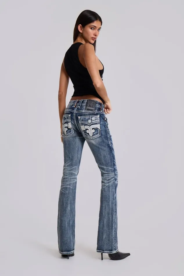 Women Rock Revival Madison Bootcut Jeans Jaded London SlimStraight Jeans