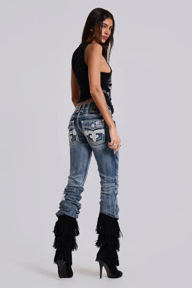 Women Rock Revival Madison Bootcut Jeans Jaded London SlimStraight Jeans