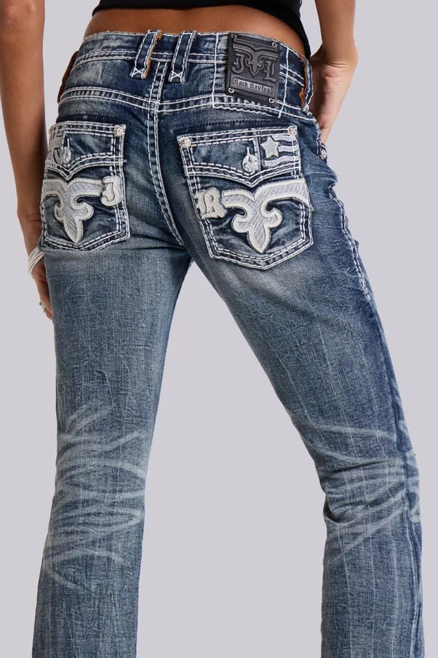 Women Rock Revival Madison Bootcut Jeans Jaded London SlimStraight Jeans