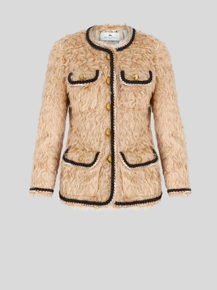 Women Round Neck Jacket Etro Jackets
