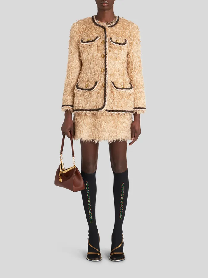 Women Round Neck Jacket Etro Jackets