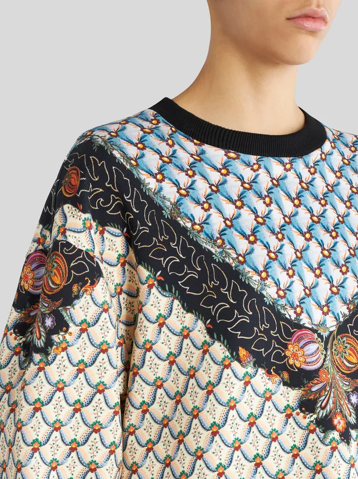 Women Round Neck Printed Sweatshirt Etro Sweatshirts And TShirts