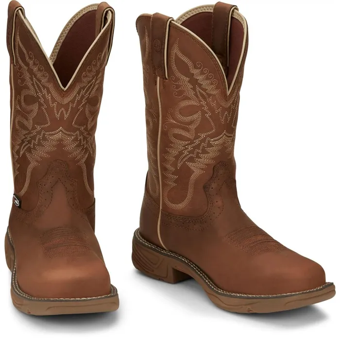 WOMEN Rush 11034 Waterproof Work Boot Rustic Tan Justin Boots Work