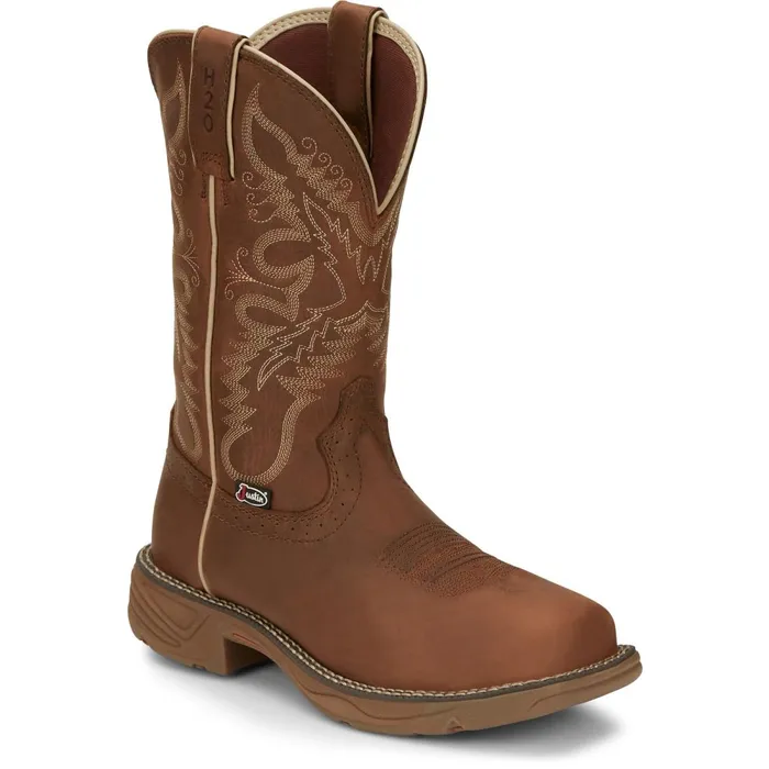 WOMEN Rush 11034 Waterproof Work Boot Rustic Tan Justin Boots Work